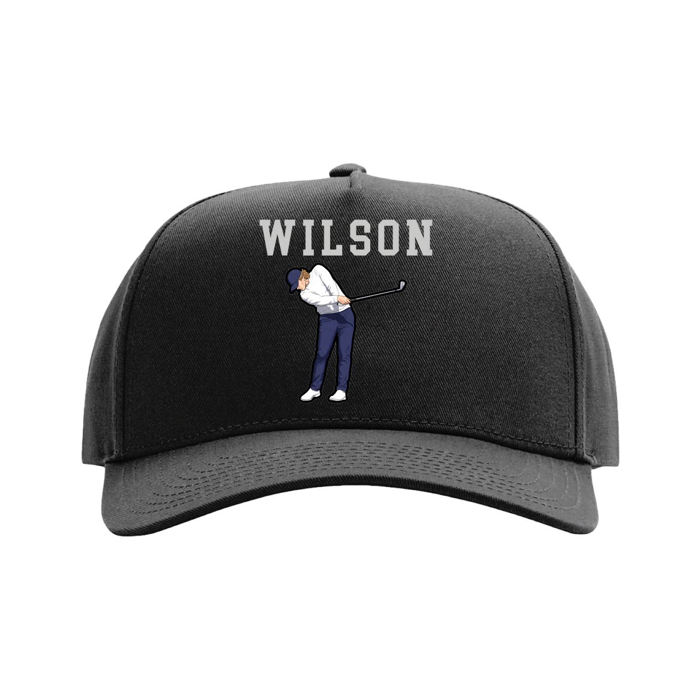 Full Fabric Five-Panel Champ Cap — Shirsey in Black