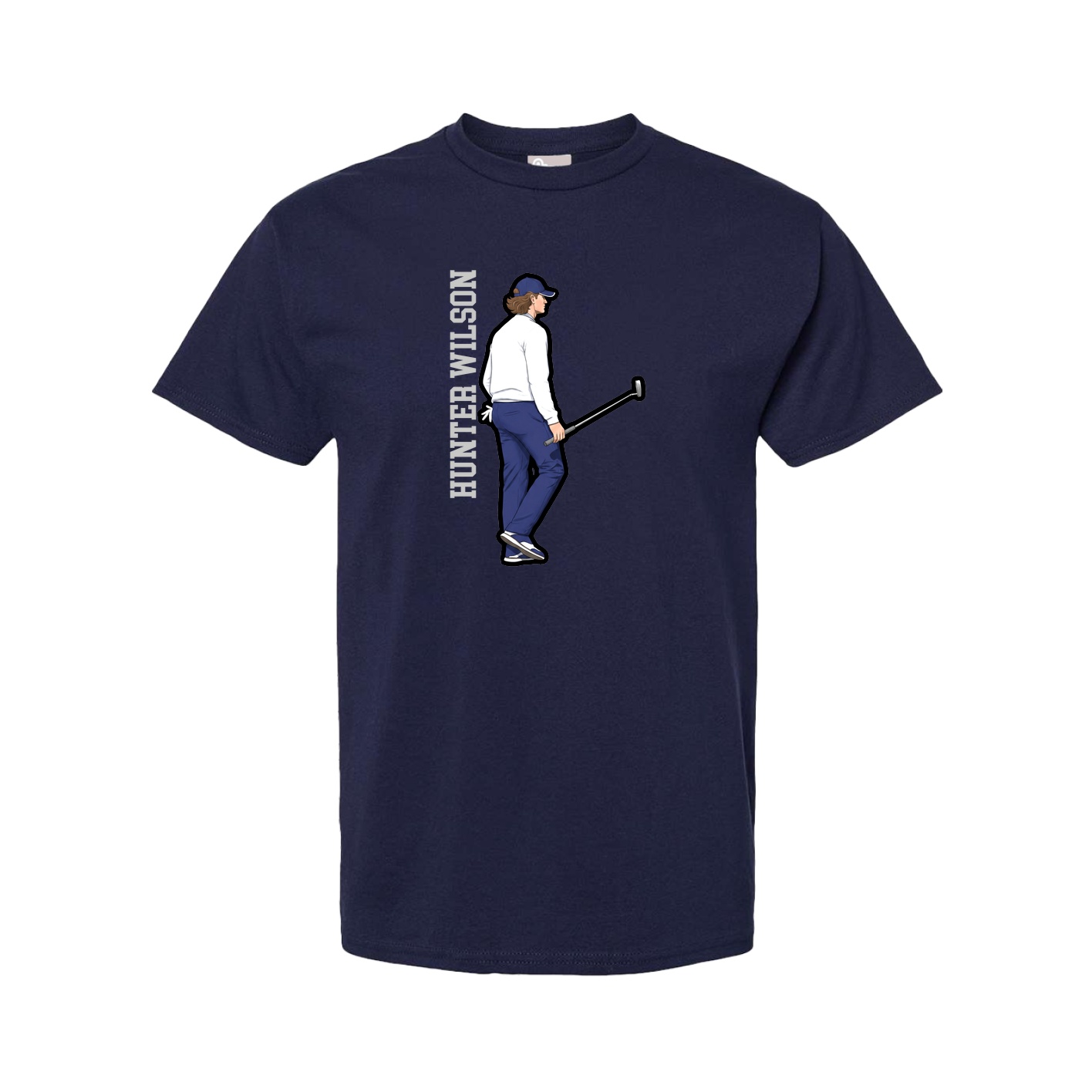 Tee — Name Vertical in Navy