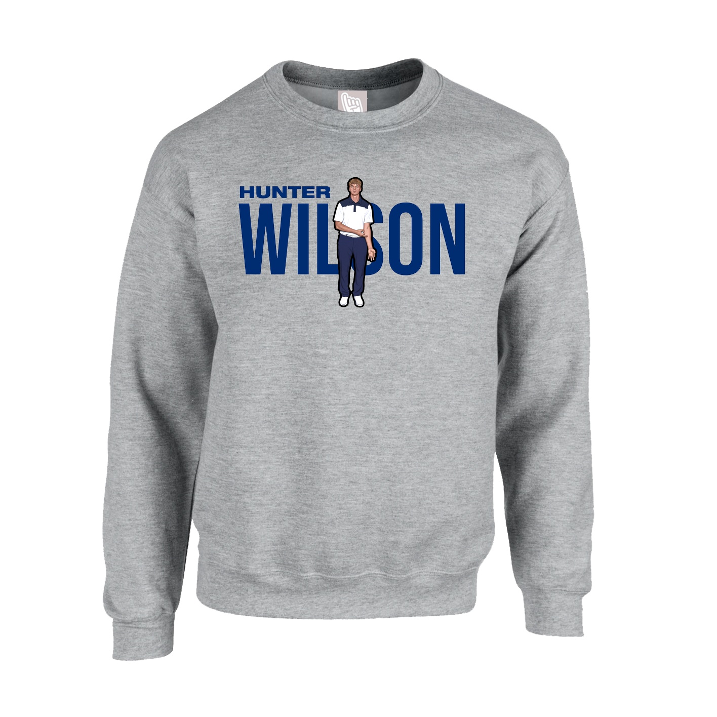 Fleece Crew — Player Name in Grey