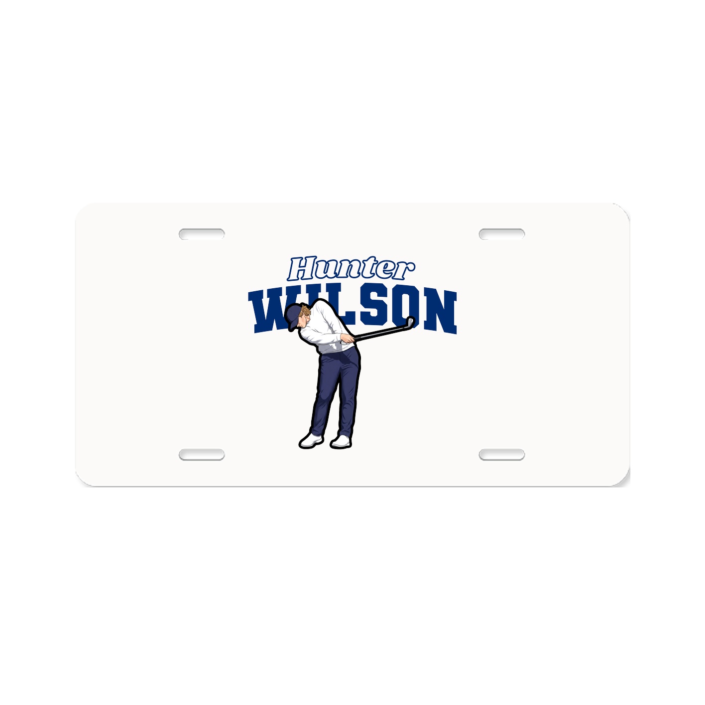 License Plate — Name Arch in Classic