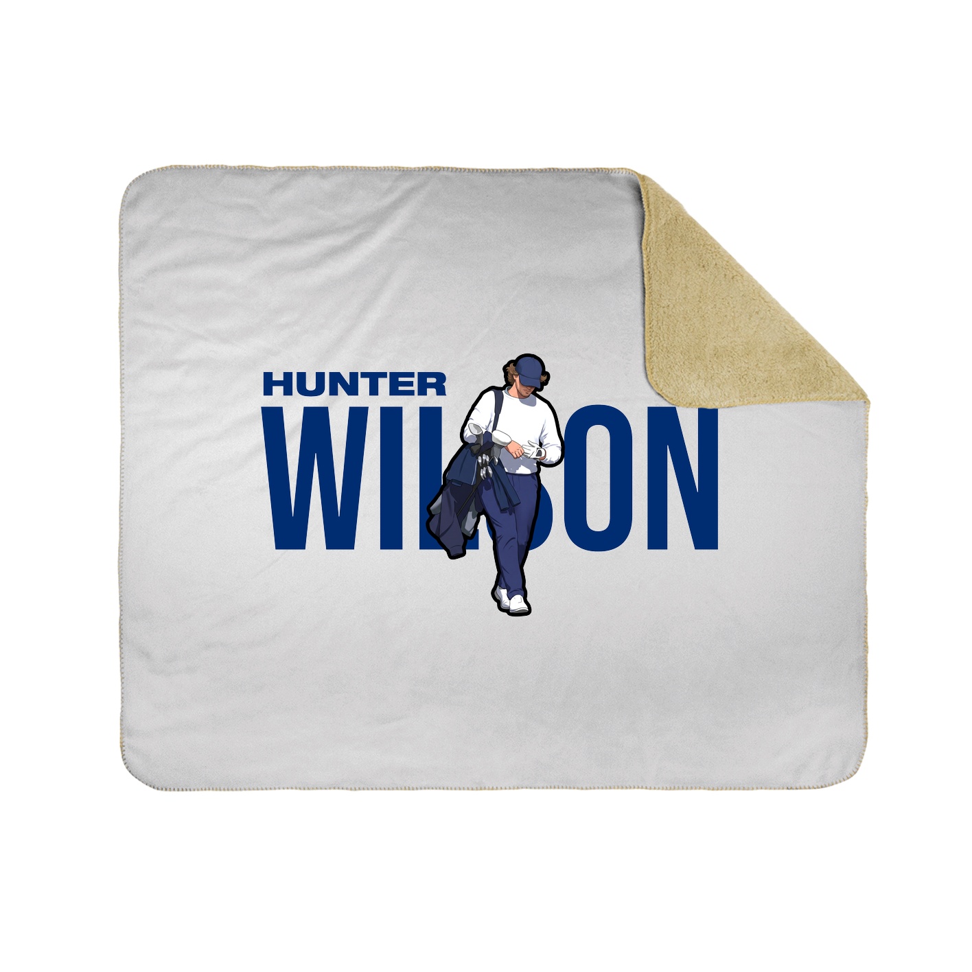 Throw Blanket — Player Name in White