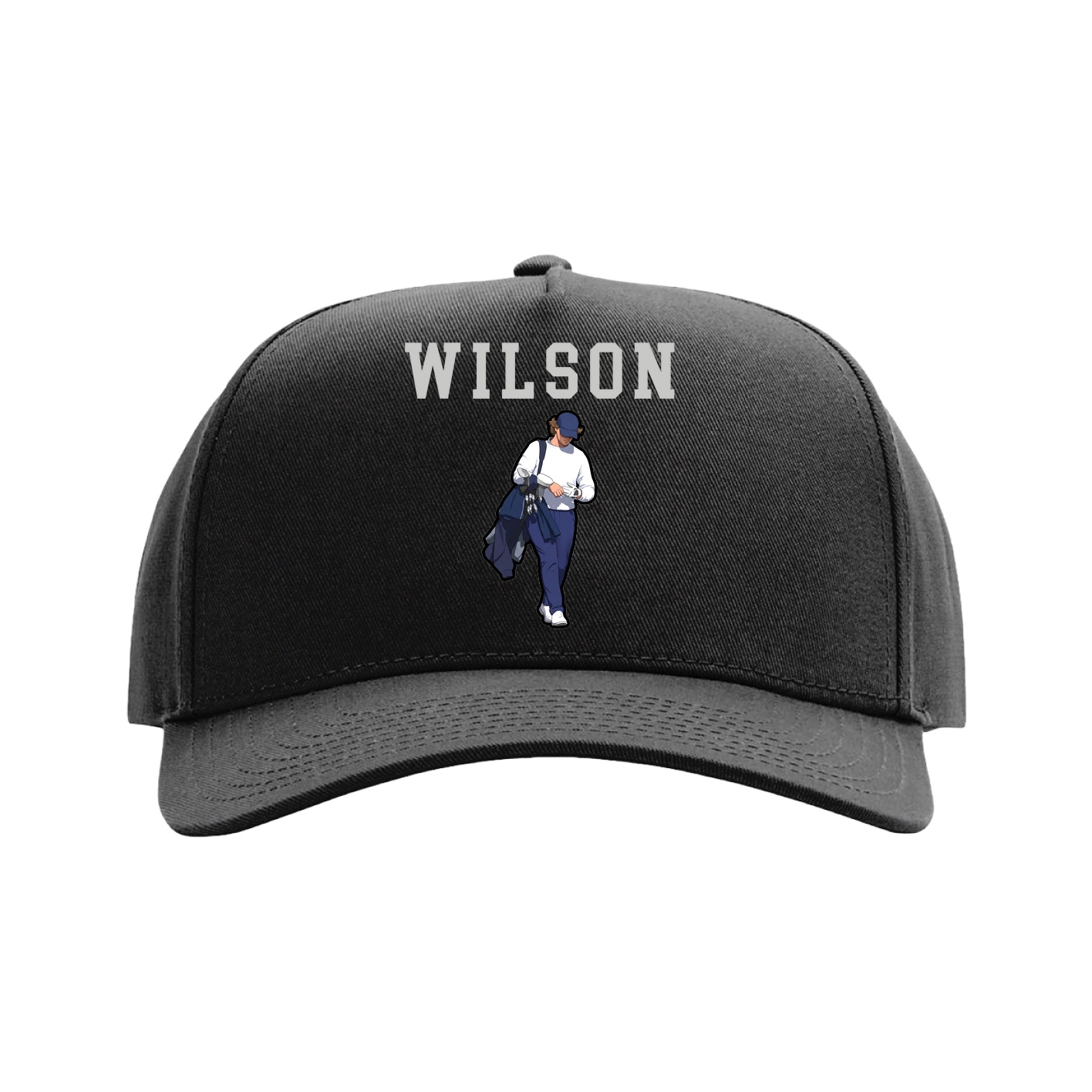 Full Fabric Five-Panel Champ Cap — Shirsey in Black