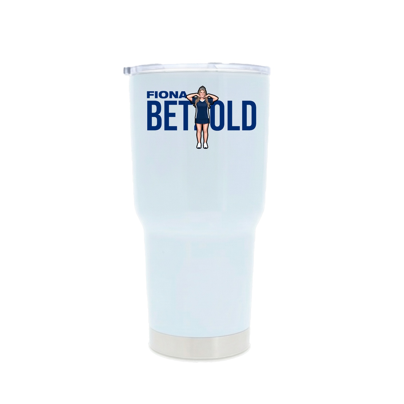 30oz Stainless Steel Tumbler — Player Name in White