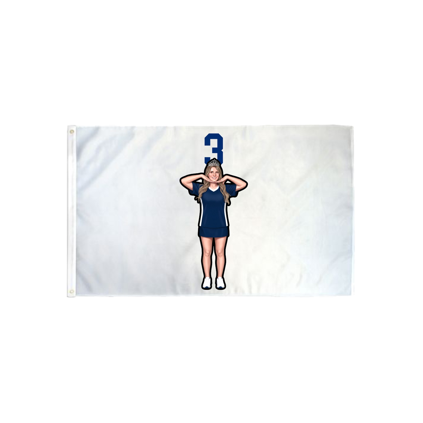 3x5 Flag — Number Top in Classic