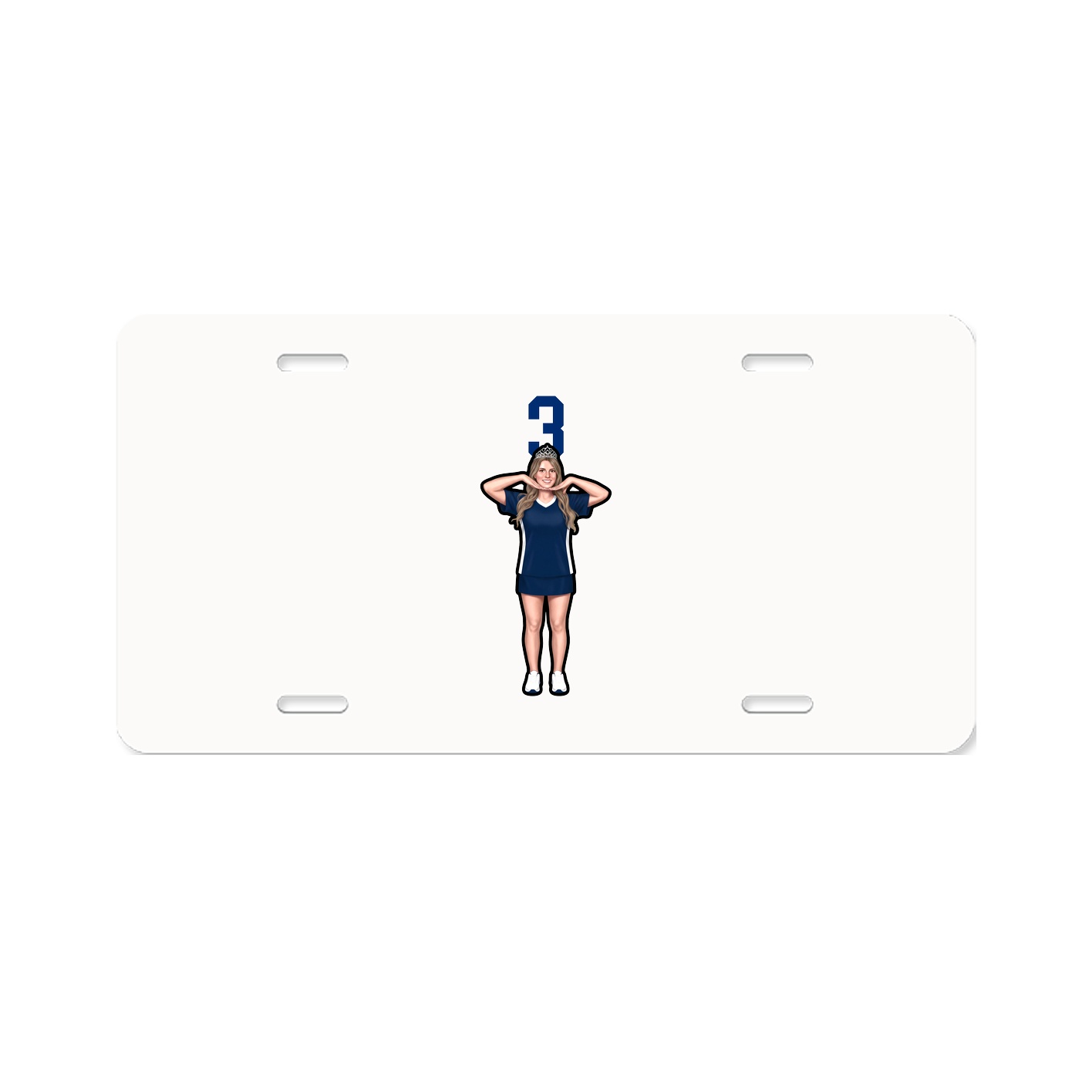 License Plate — Number Top in Classic