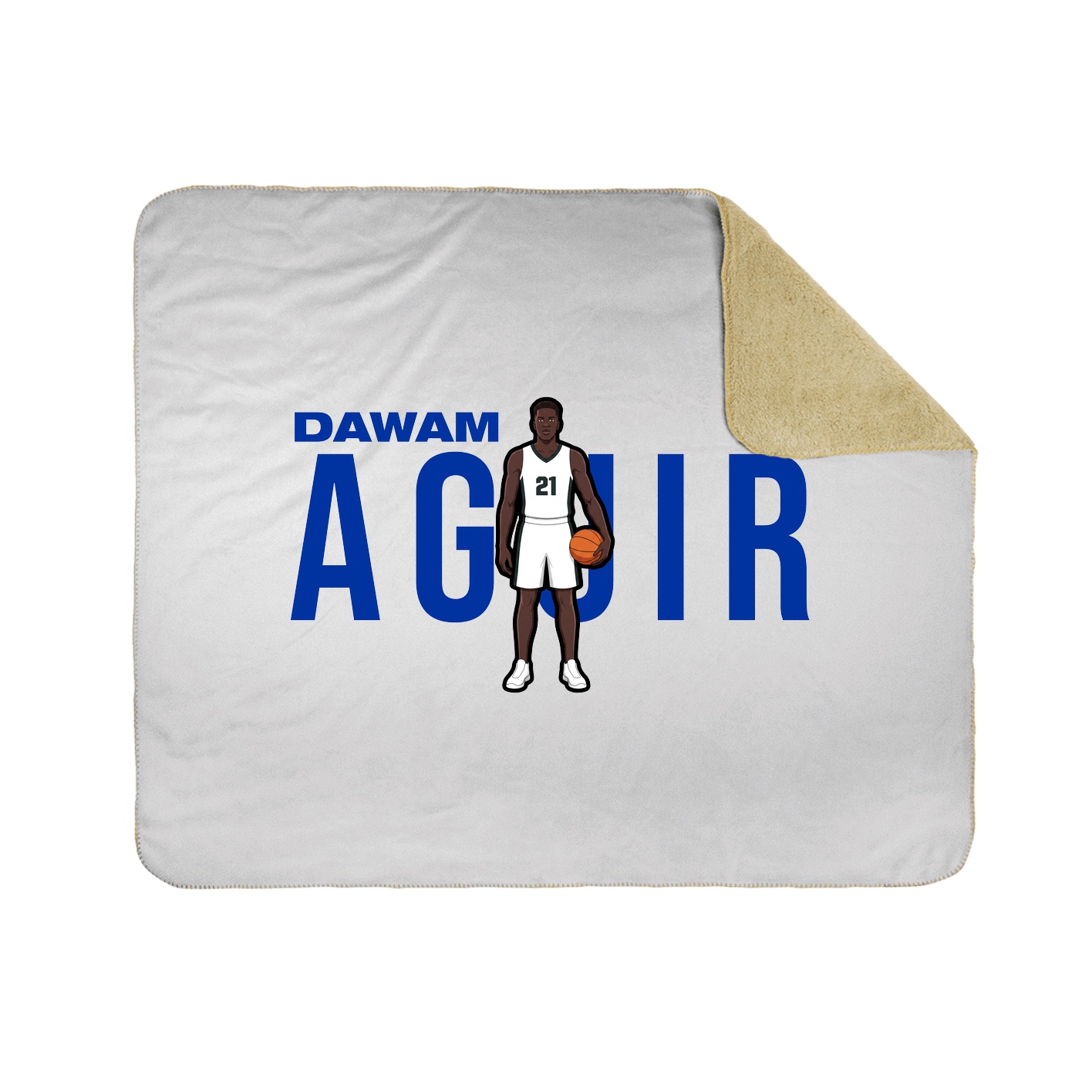 Throw Blanket — Player Name in White