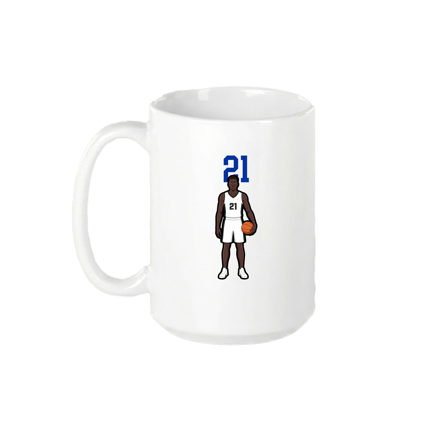 15oz Coffee Mug — Number Top in White