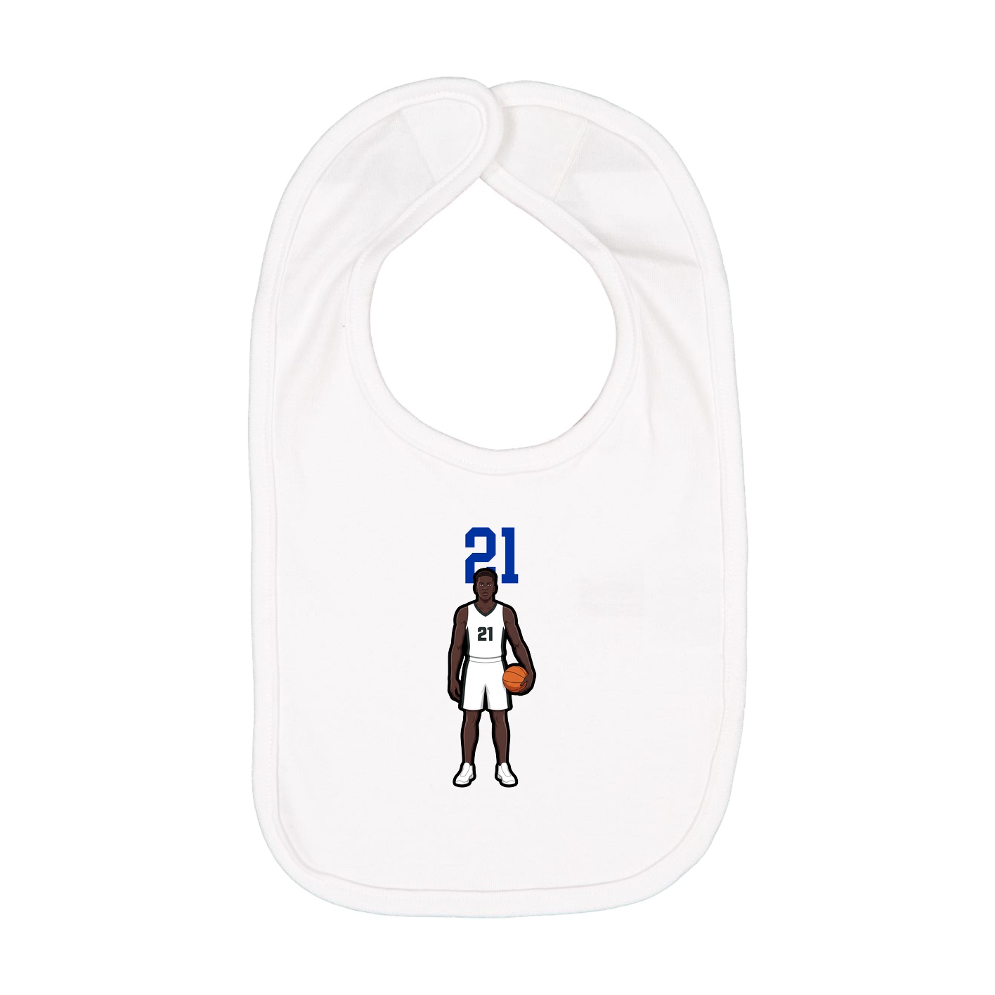 Infant Bib — Number Top in White