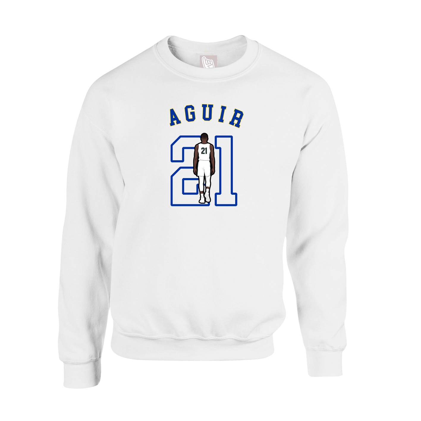 Fleece Crew — Shirsey Arch in White