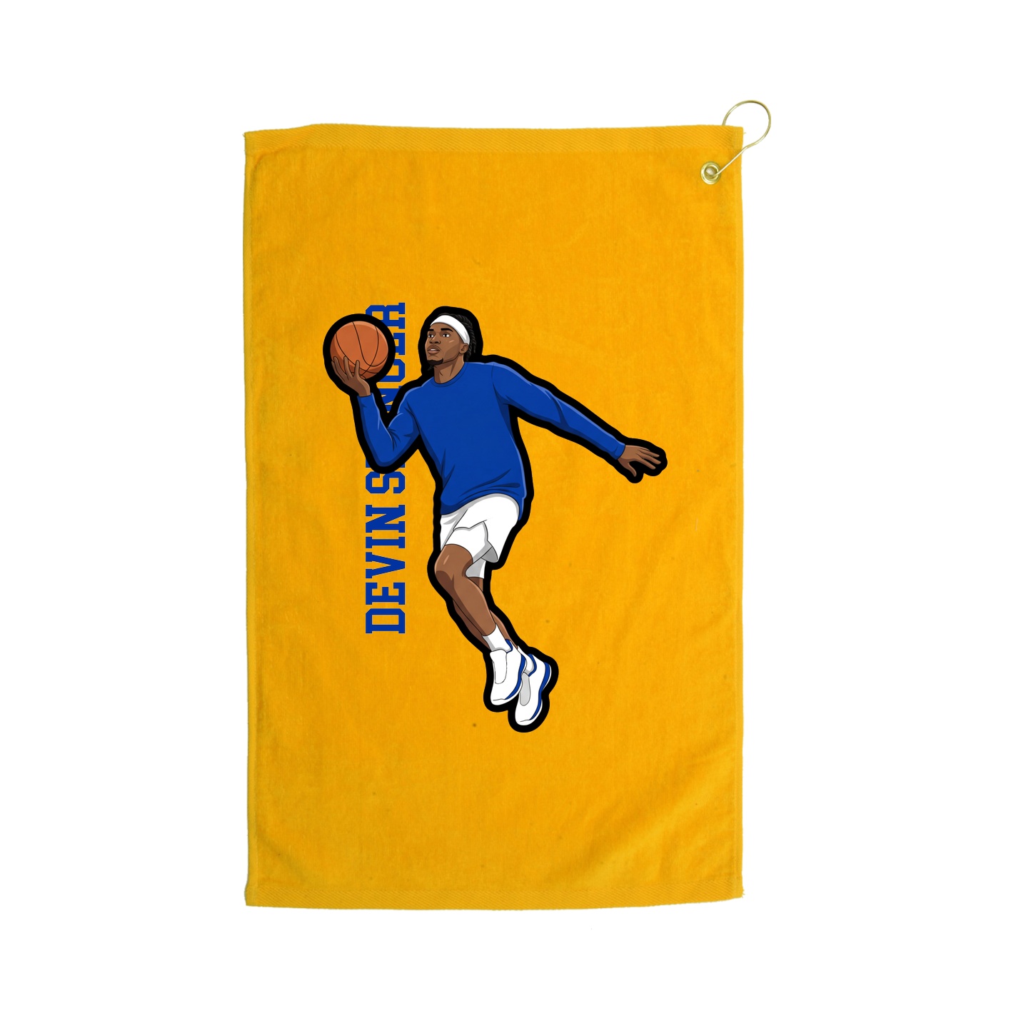 Golf Towel — Name Vertical in Gold