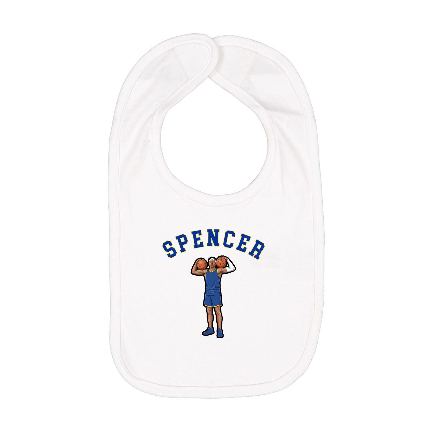 Infant Bib — Shirsey Arch in White