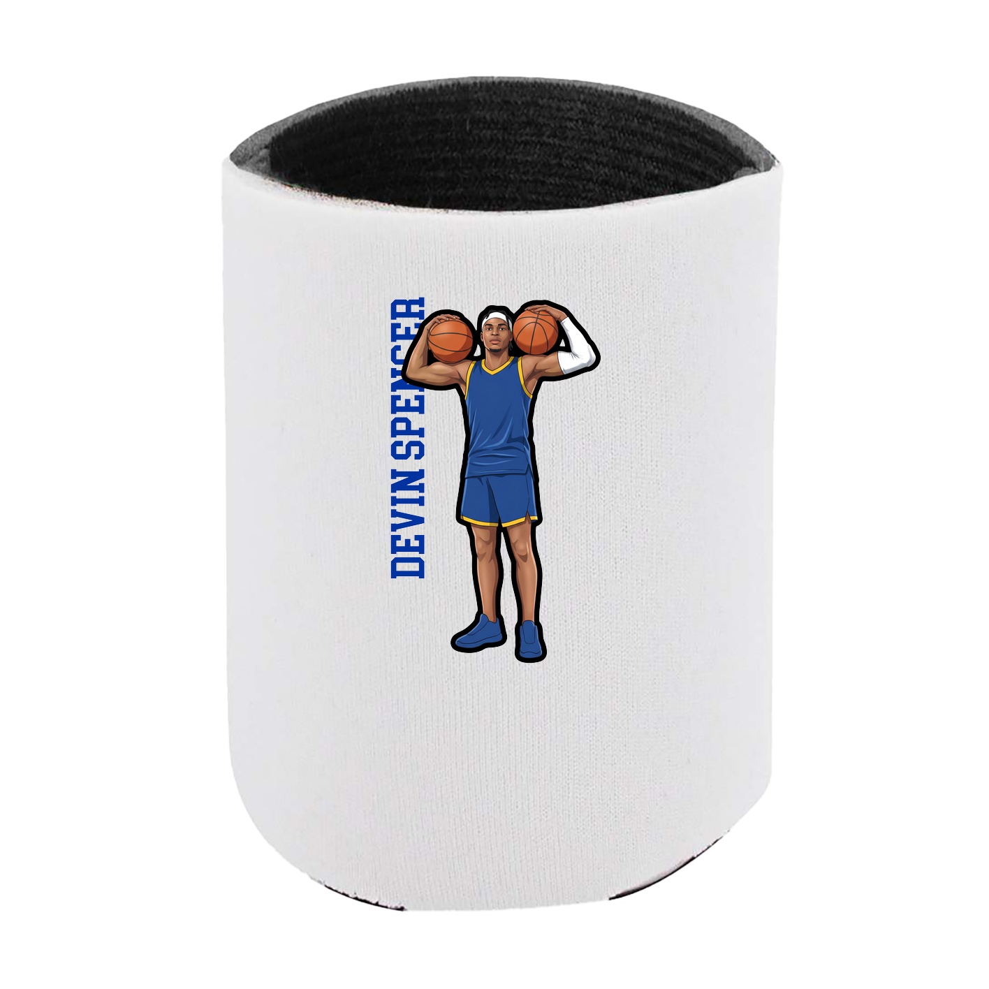 Can Holder — Name Vertical in White