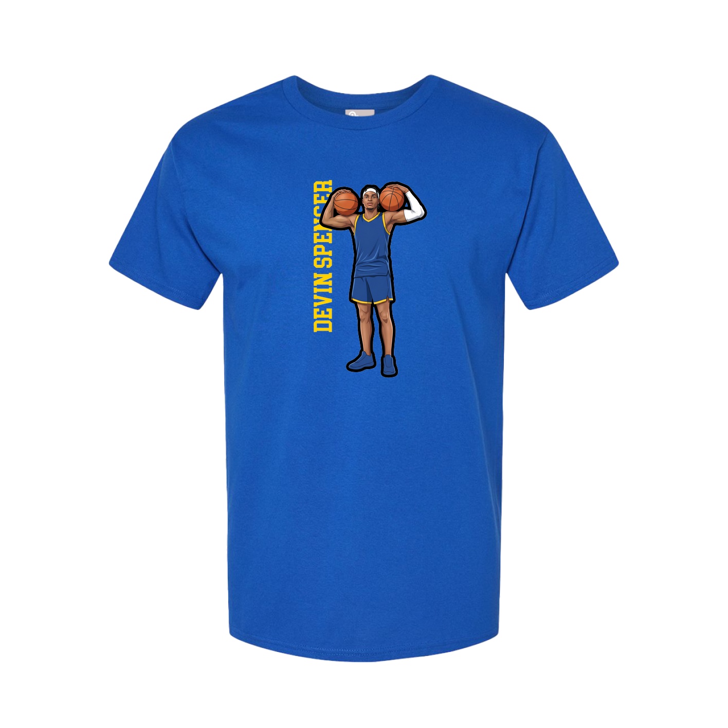 Tee — Name Vertical in Royal
