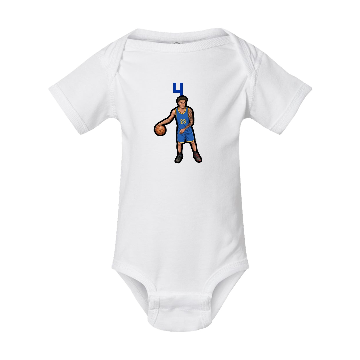 Baby Onesie — Number Top in White