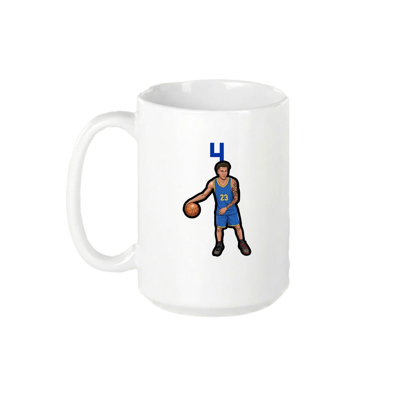 15oz Coffee Mug — Number Top in White