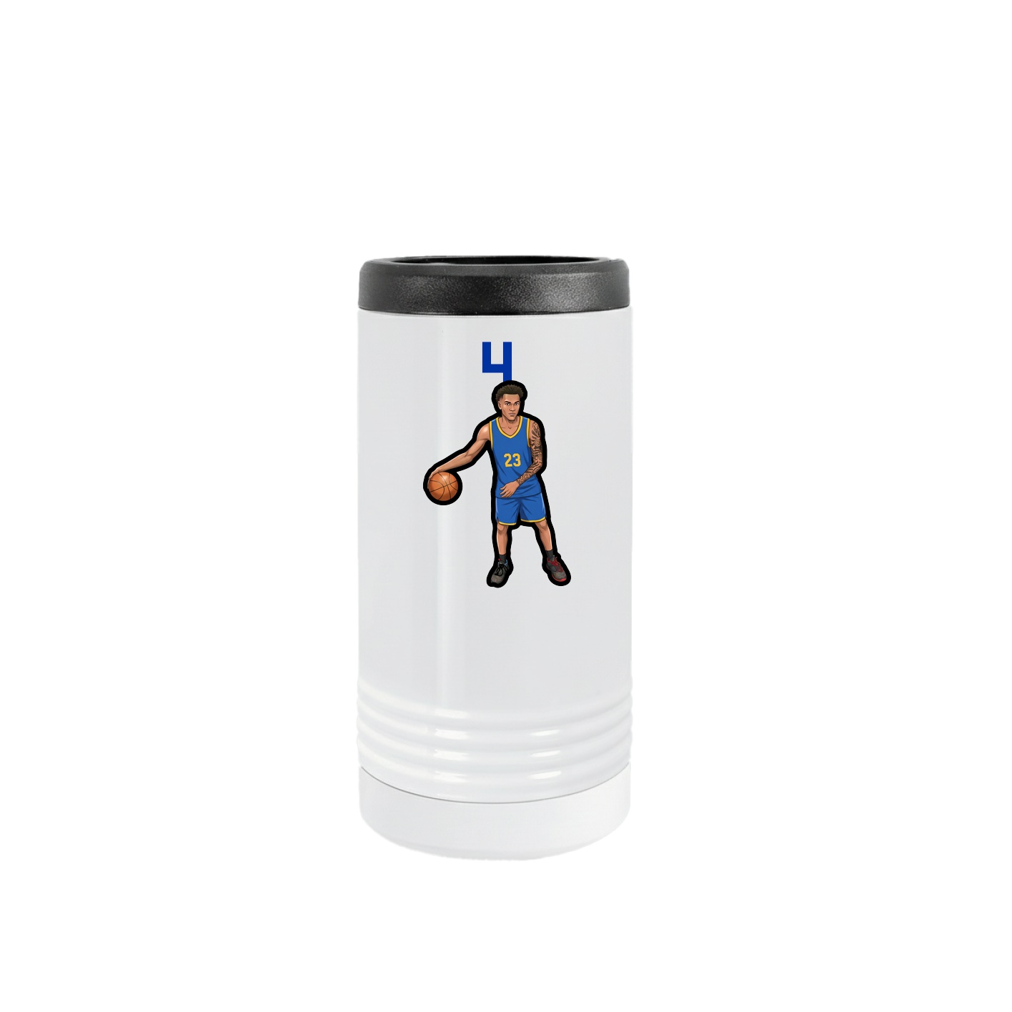 Slim Beverage Holder — Number Top in White