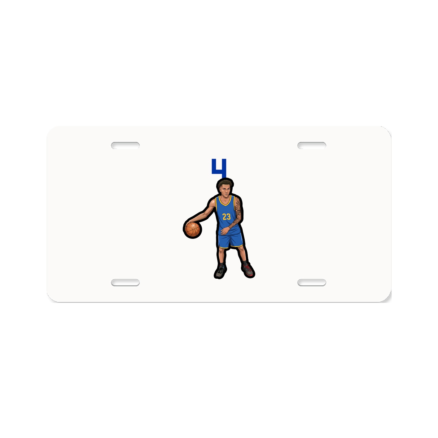 License Plate — Number Top in Classic