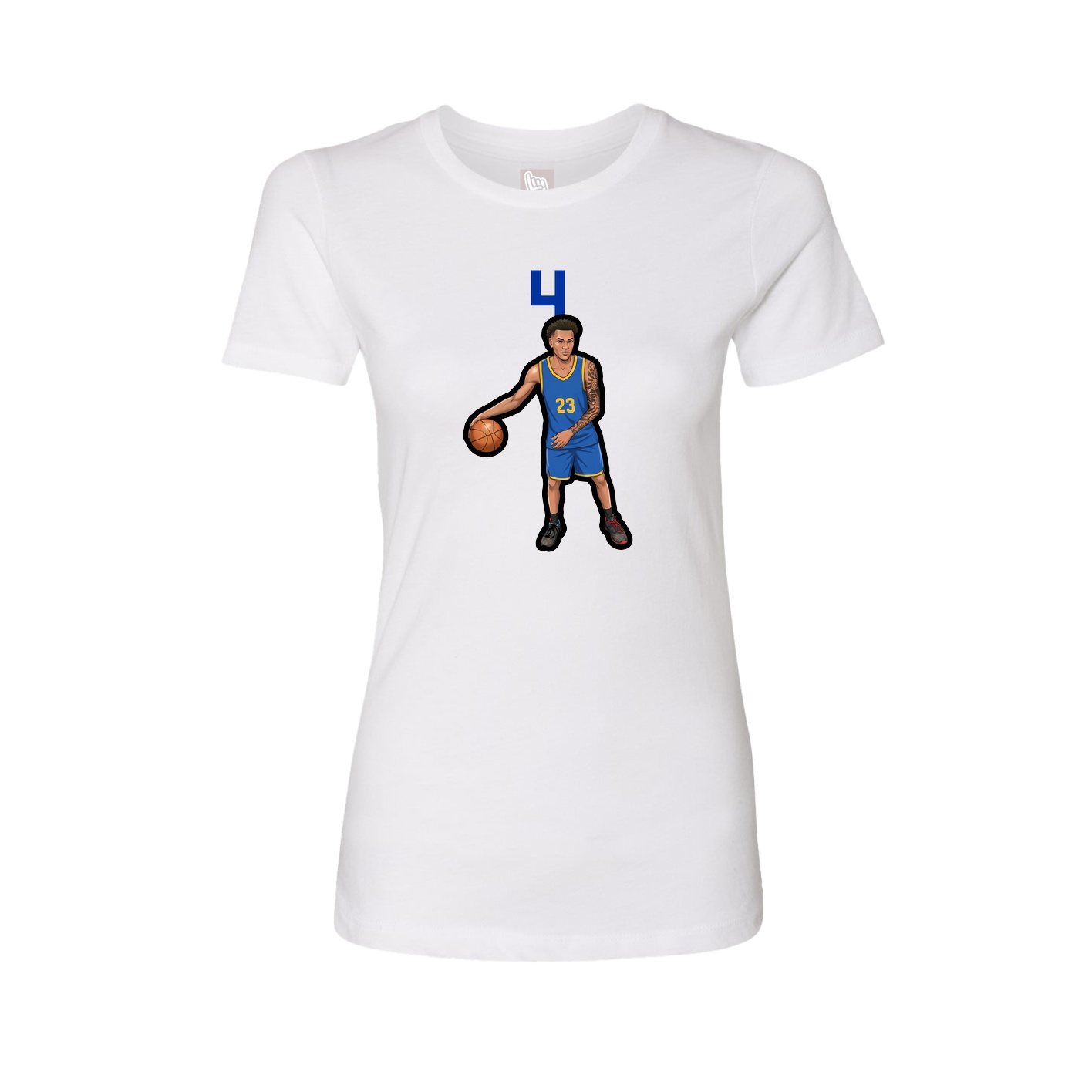 Womens Tee — Number Top in White
