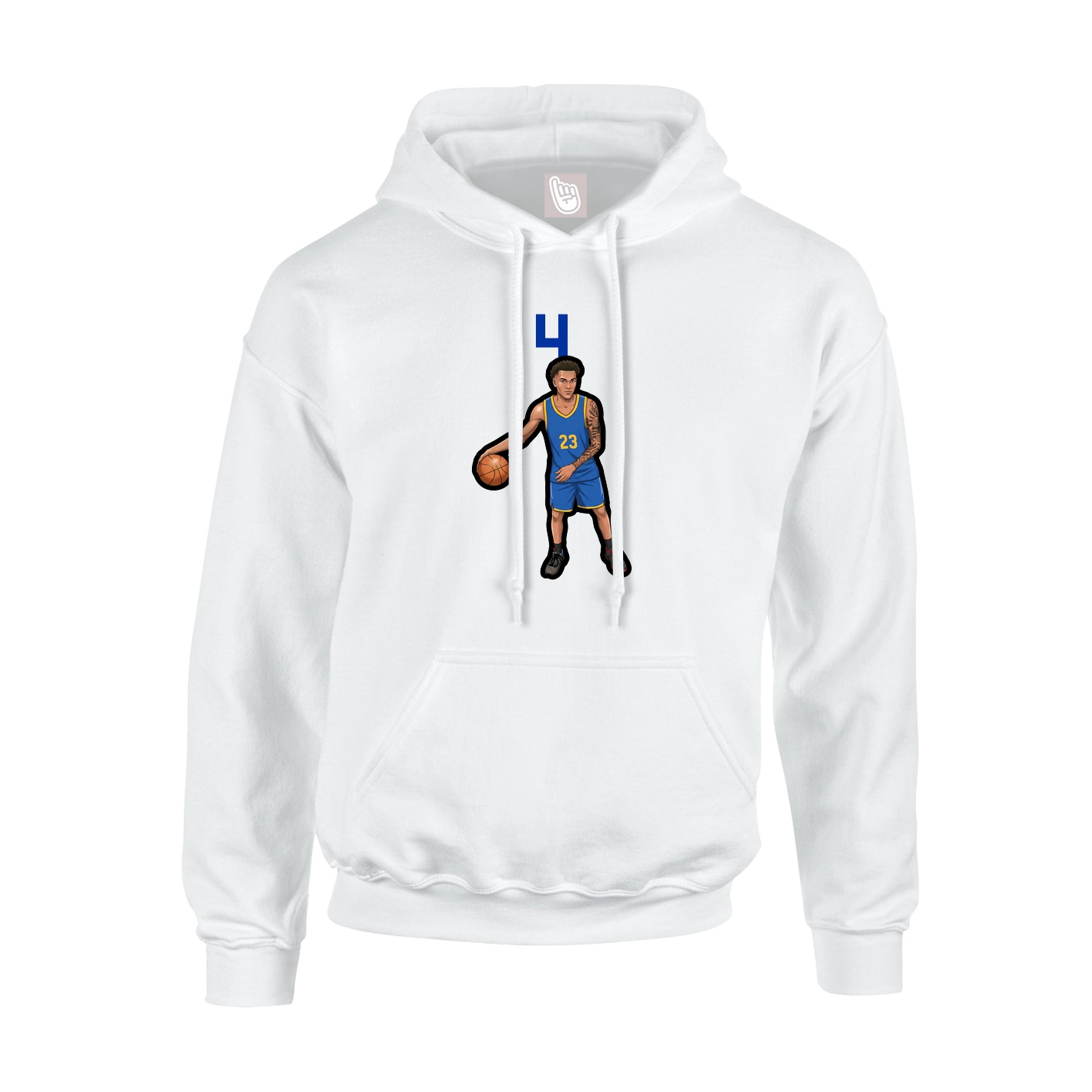 Hoodie — Number Top in White