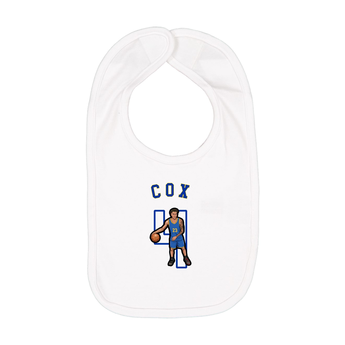 Infant Bib — Shirsey Arch in White