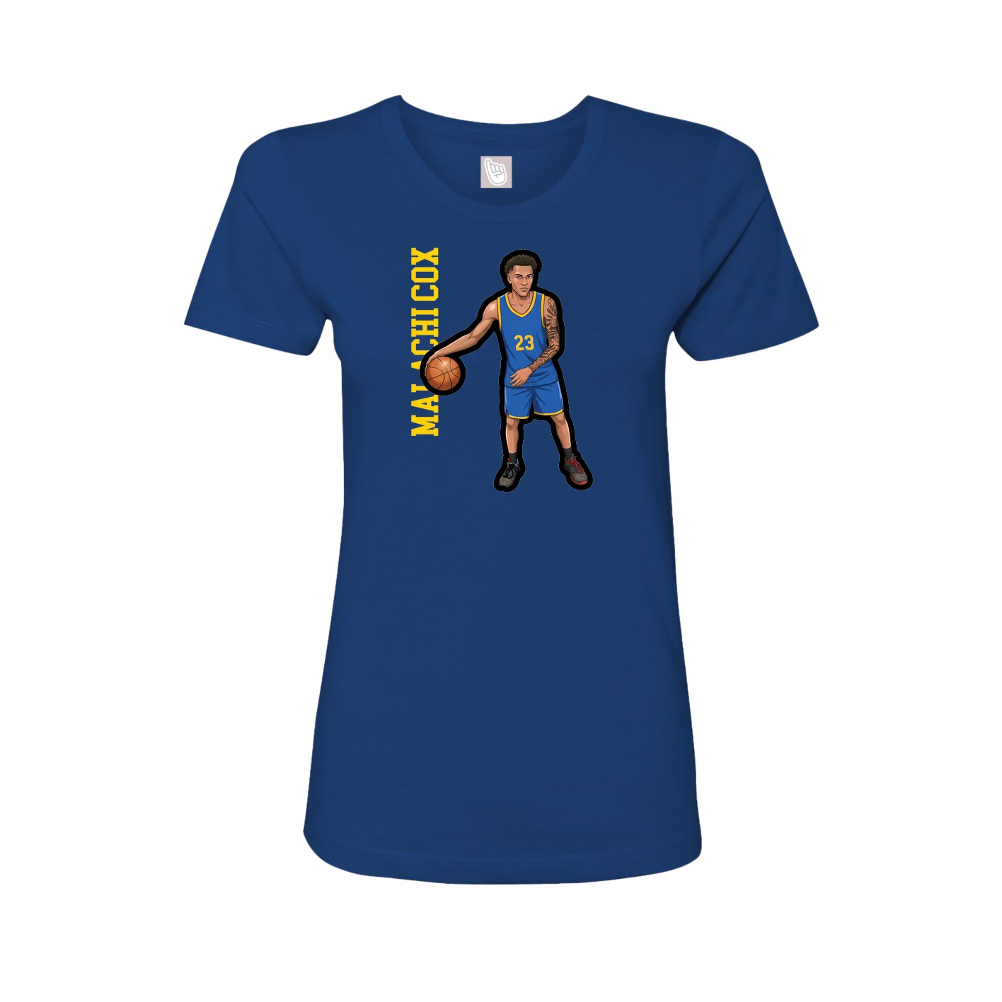 Womens Tee — Name Vertical in Royal