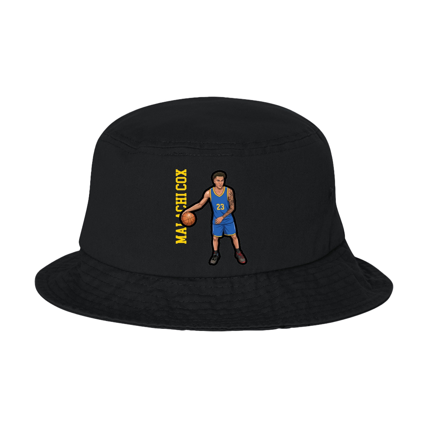 Bucket Cap — Name Vertical in Black