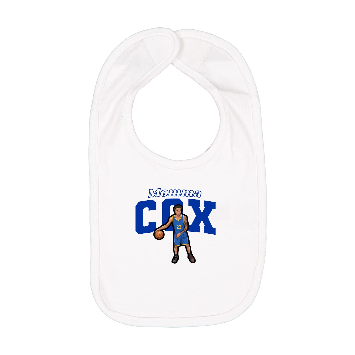 Infant Bib — Mothers Day Block in White