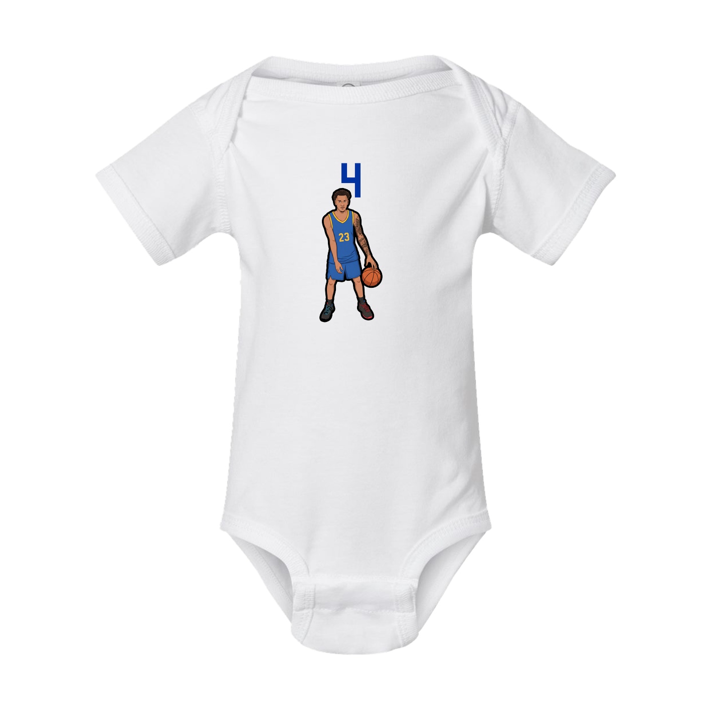 Baby Onesie — Number Top in White