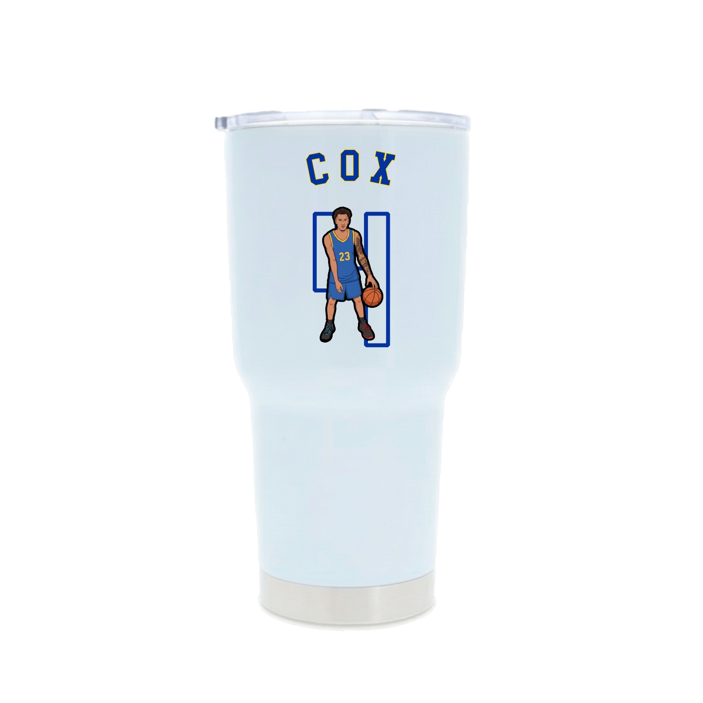 30oz Stainless Steel Tumbler — Shirsey Arch in White