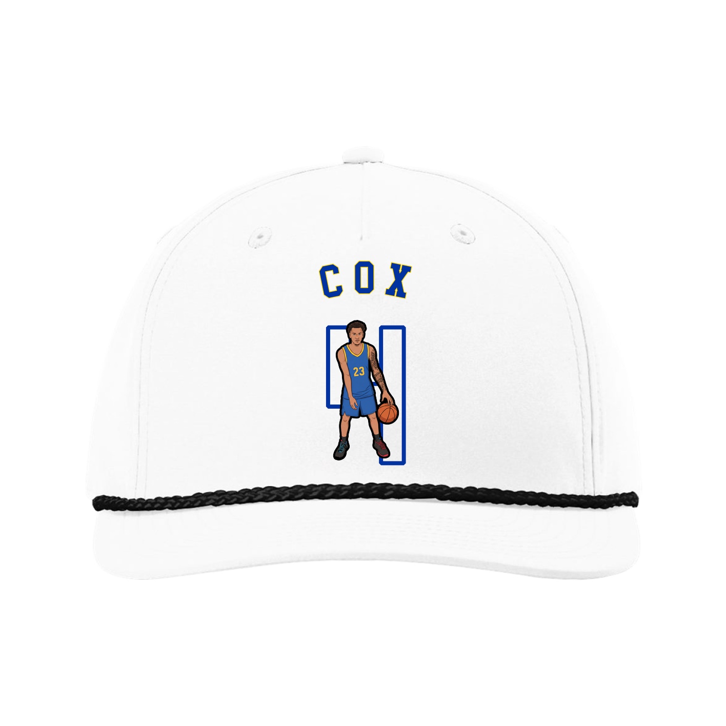 Five-Panel Classic Rope Cap — Shirsey Arch in White