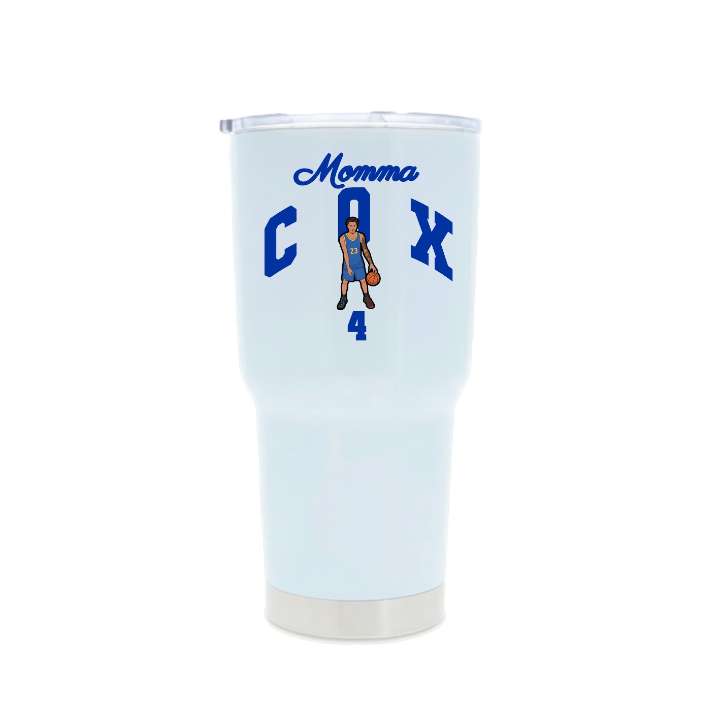 30oz Stainless Steel Tumbler — Mothers Day Arch in White