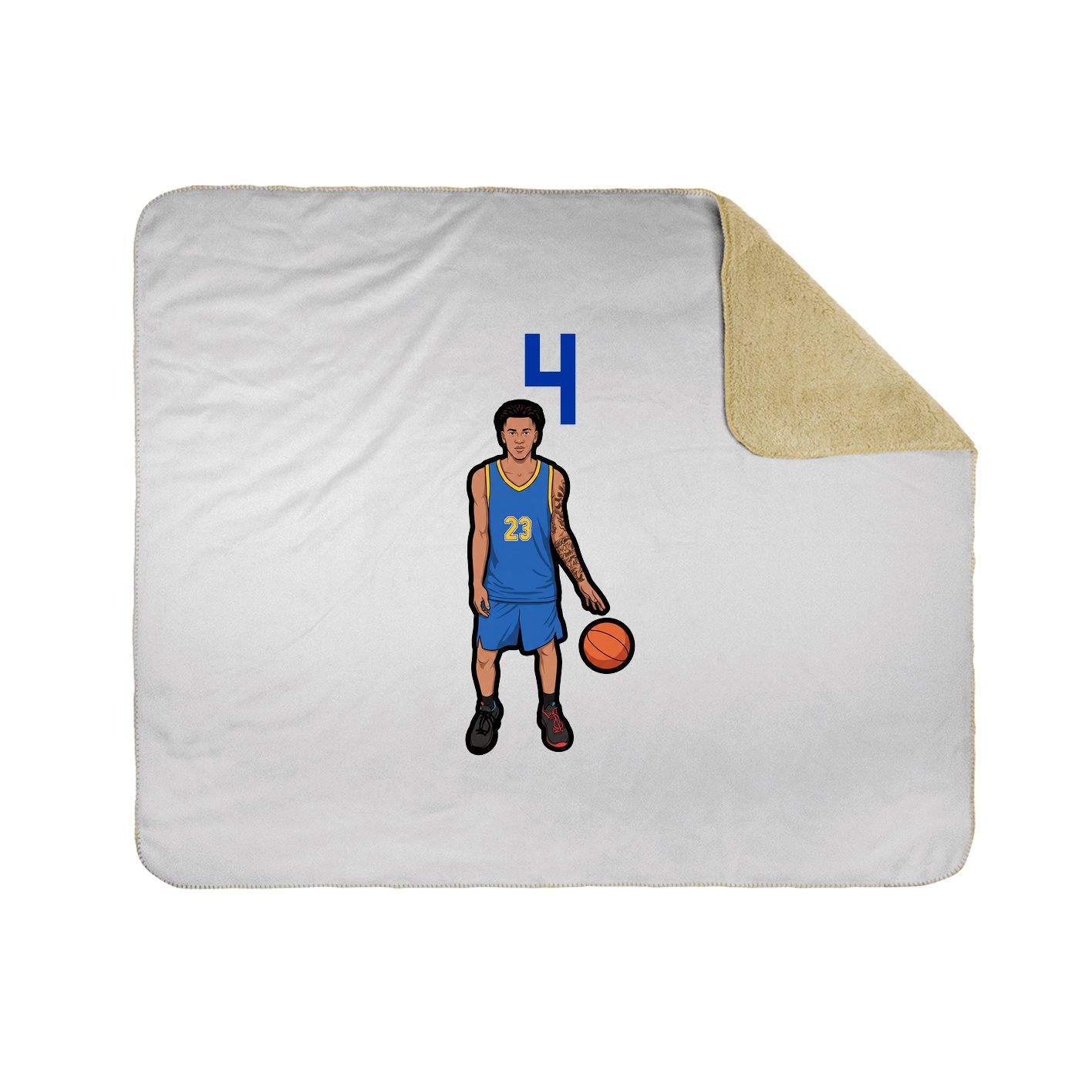 Throw Blanket — Number Top in White