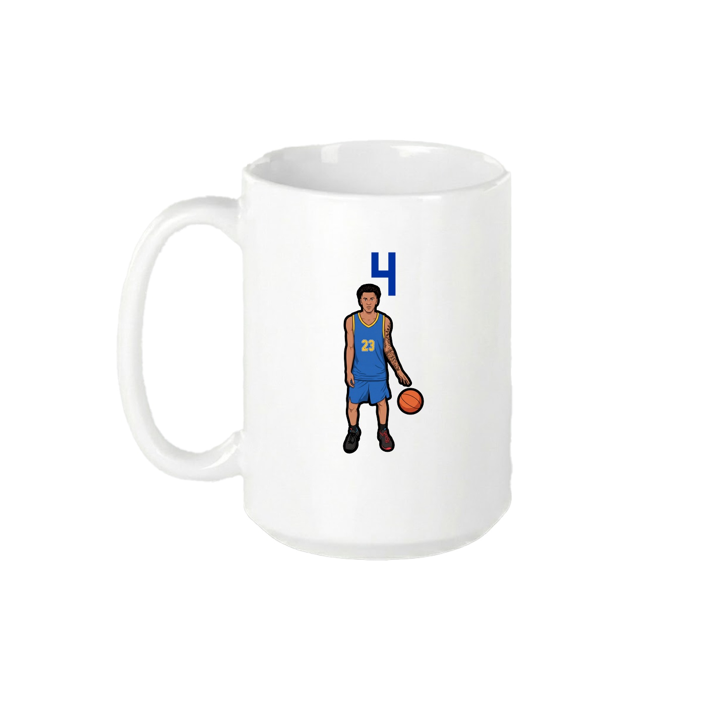 15oz Coffee Mug — Number Top in White