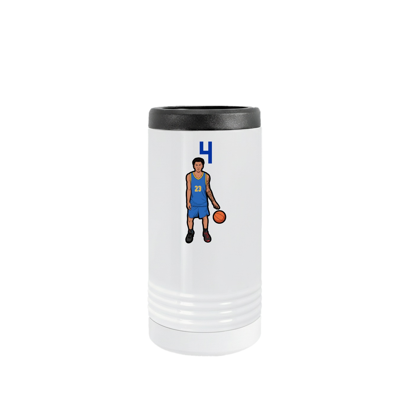 Slim Beverage Holder — Number Top in White