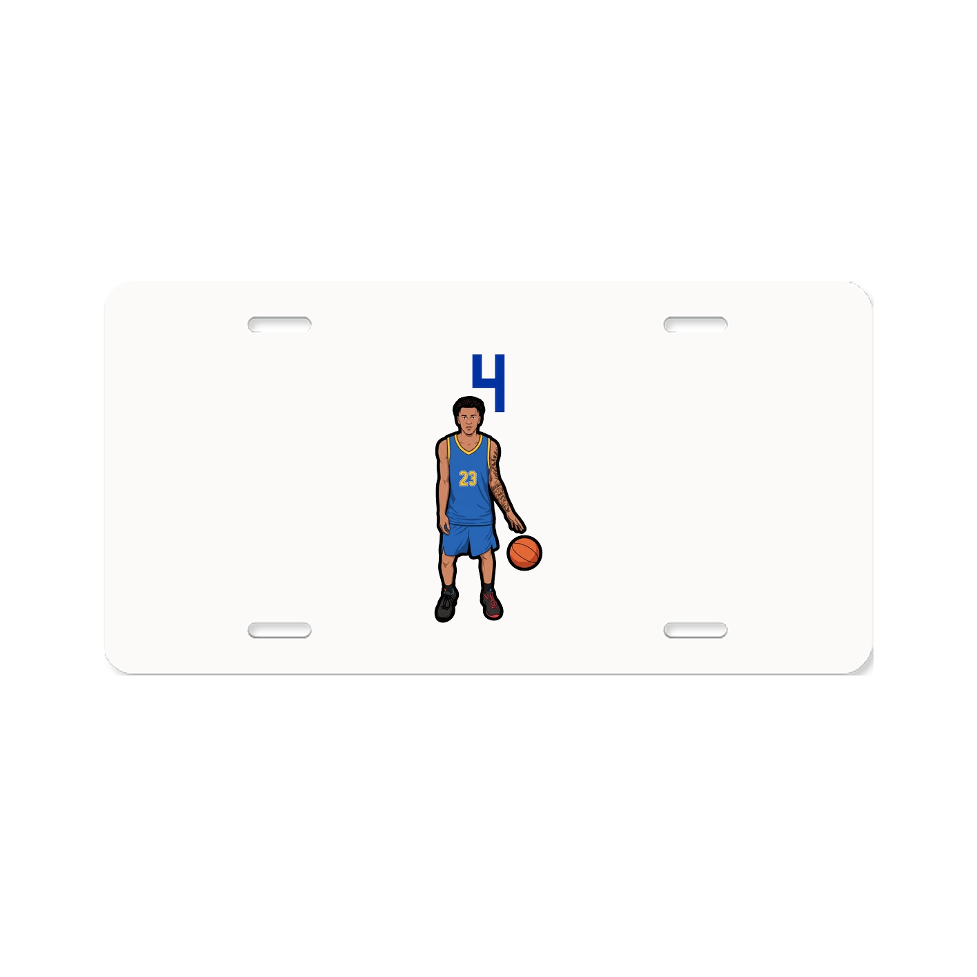 License Plate — Number Top in Classic