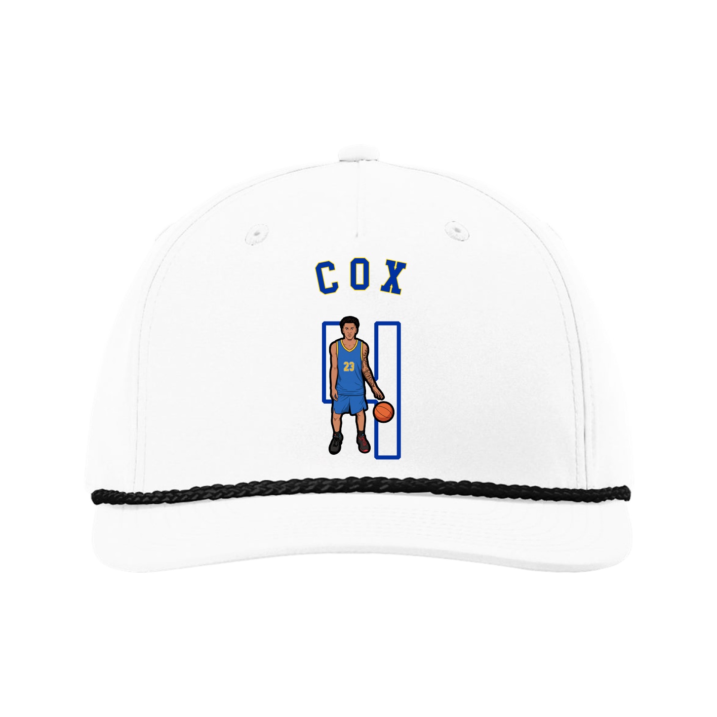 Five-Panel Classic Rope Cap — Shirsey Arch in White