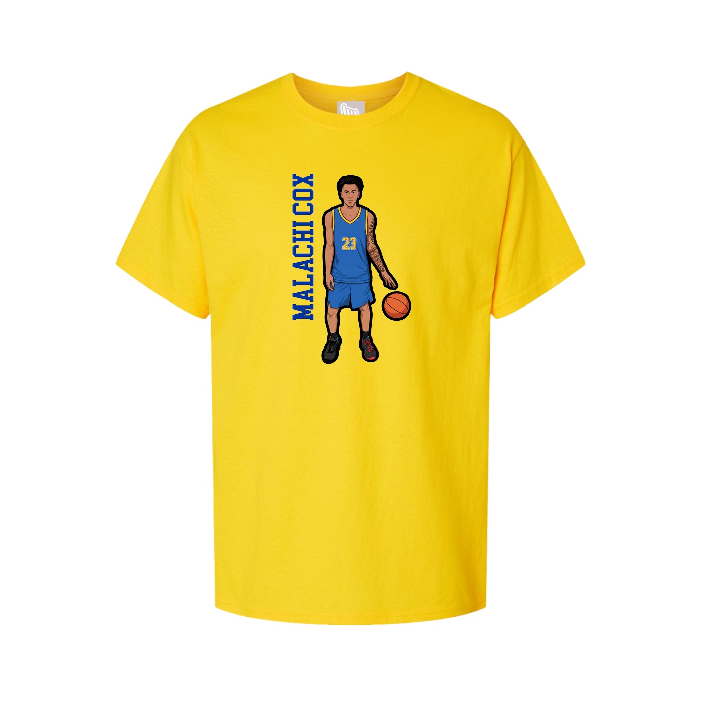 Youth Tee — Name Vertical in Gold