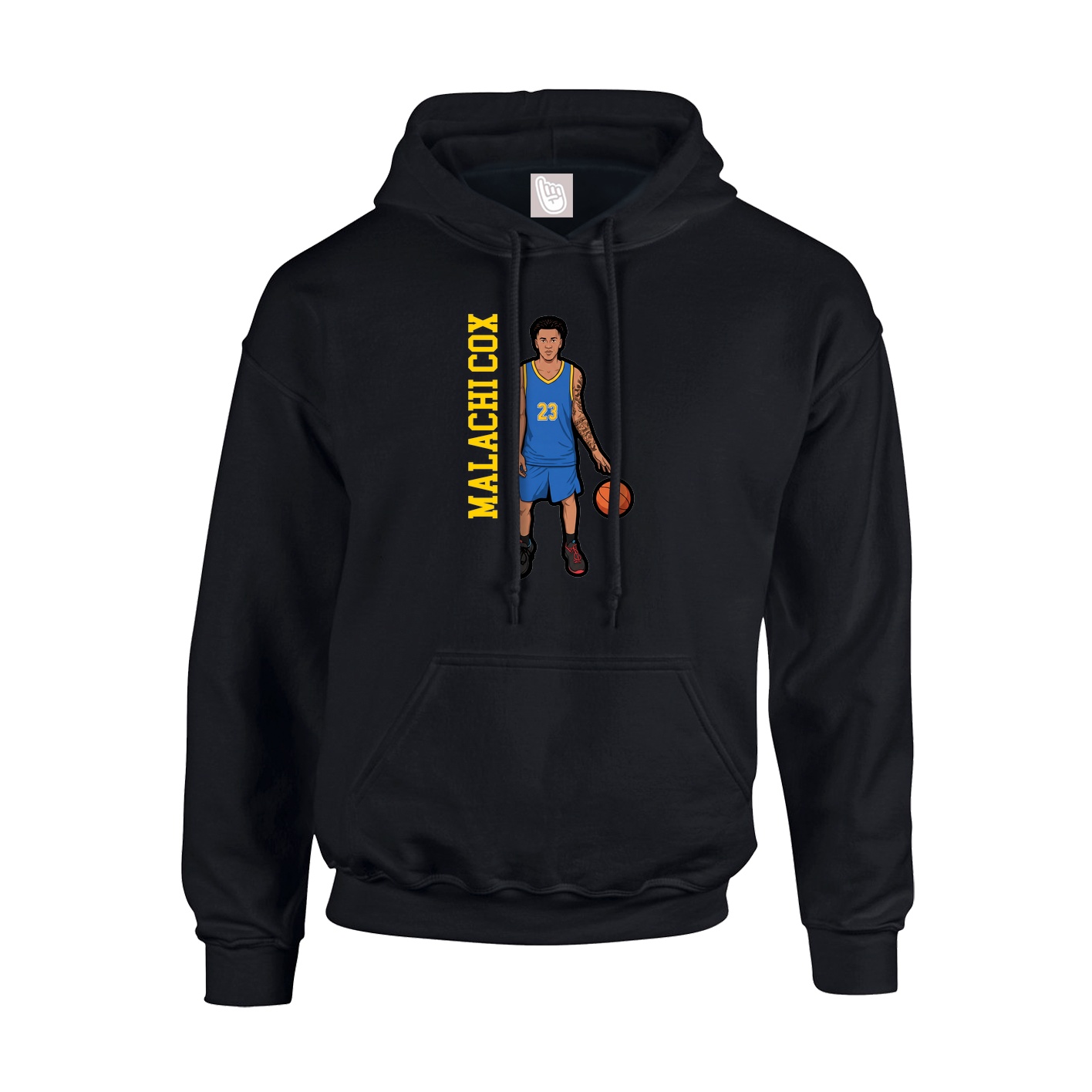 Hoodie — Name Vertical in Black
