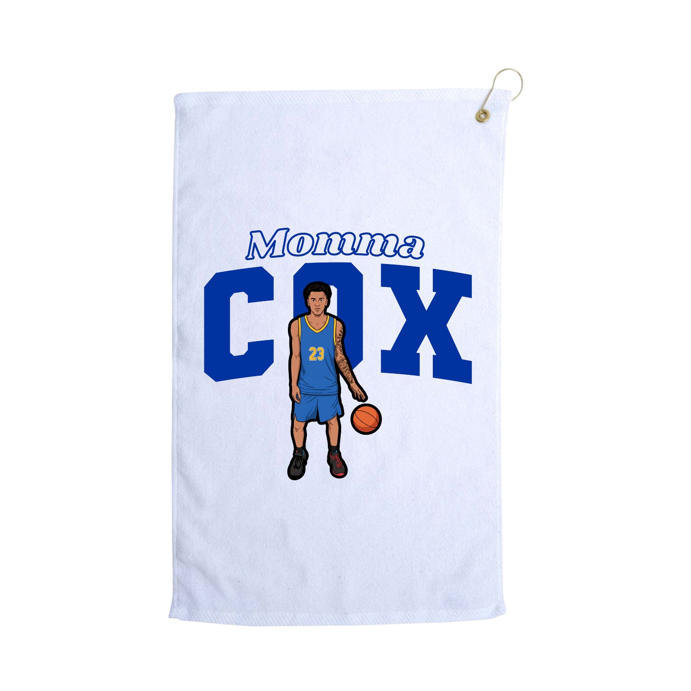 Golf Towel — Mothers Day Block in White