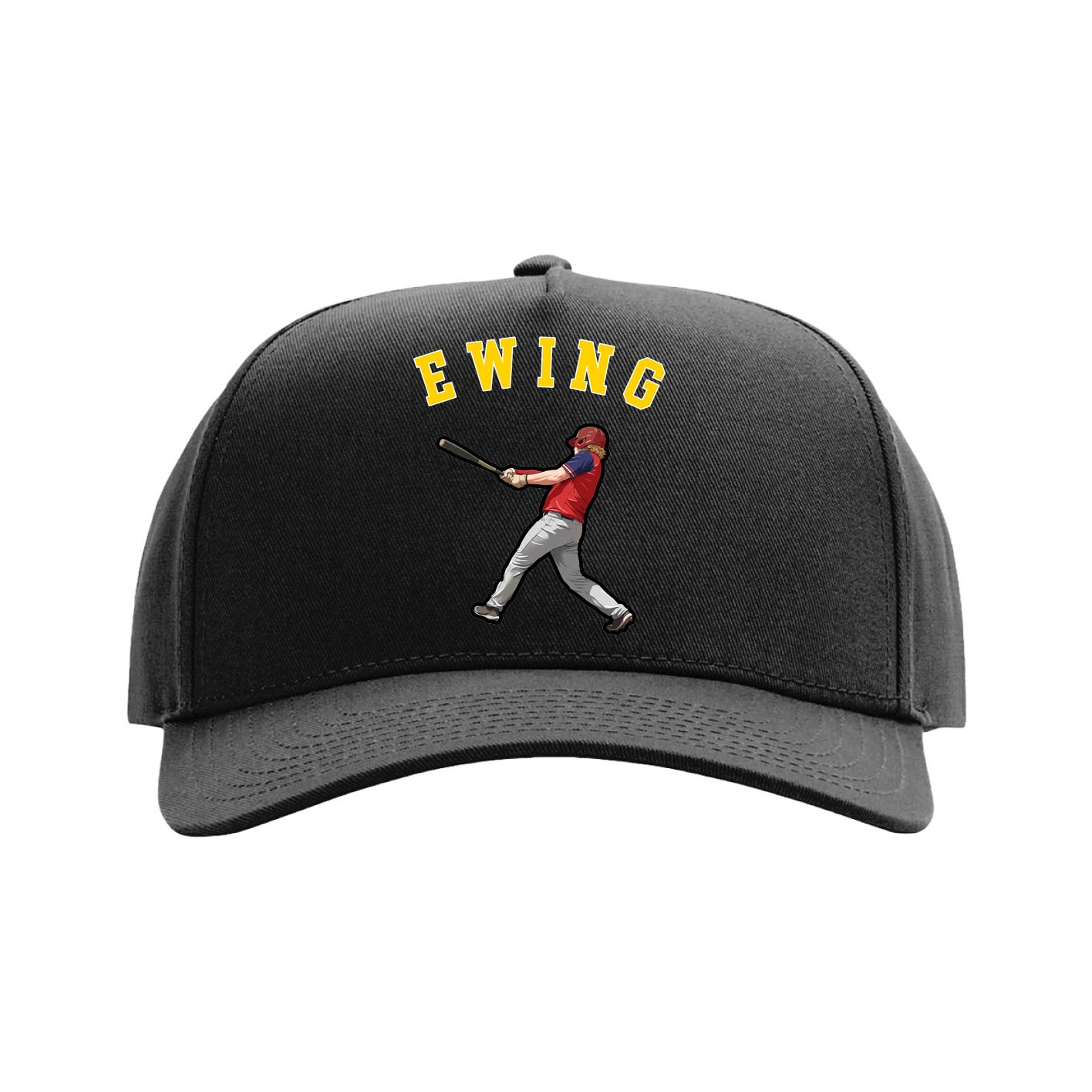 Full Fabric Five-Panel Champ Cap — Shirsey Arch in Black