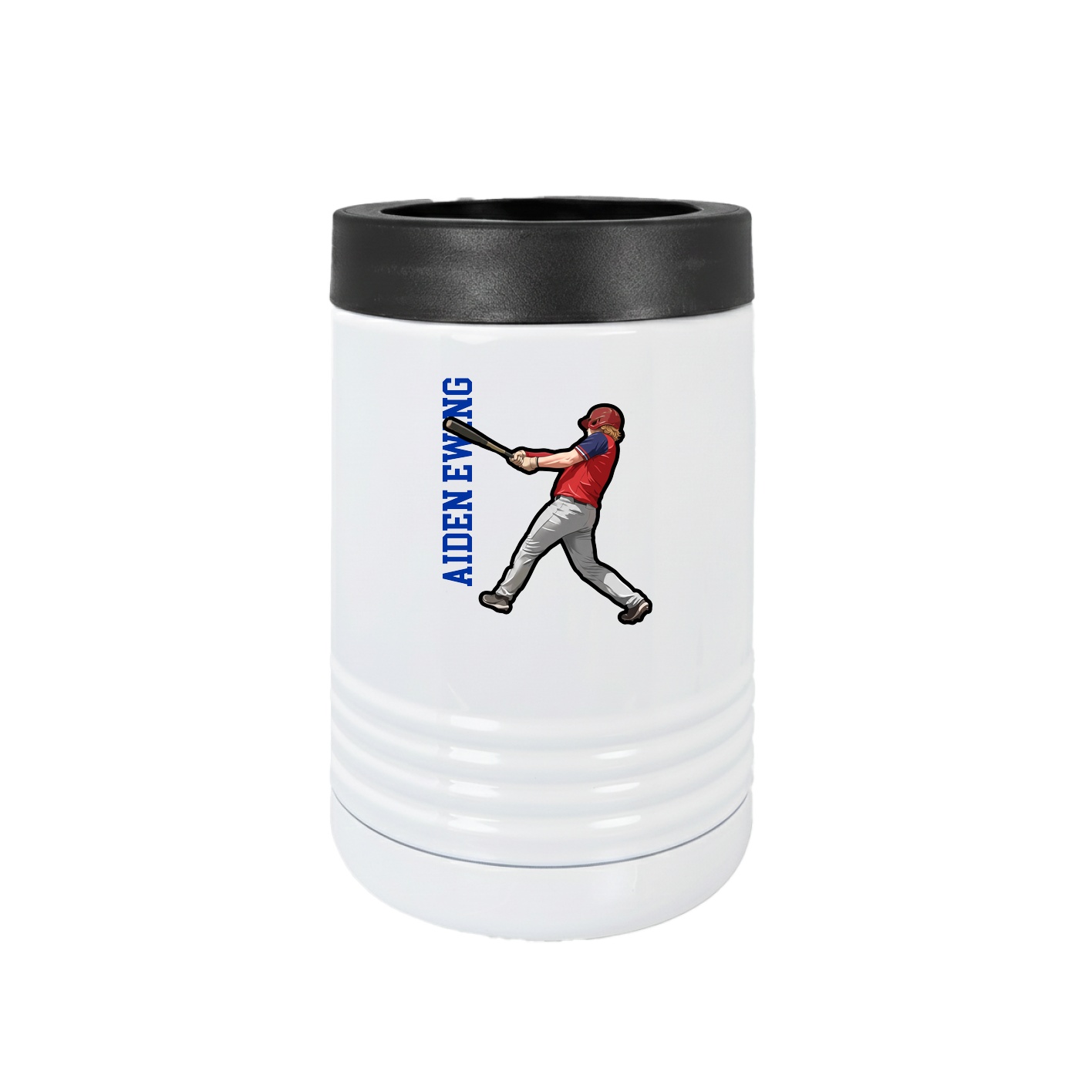 Beverage Holder — Name Vertical in White