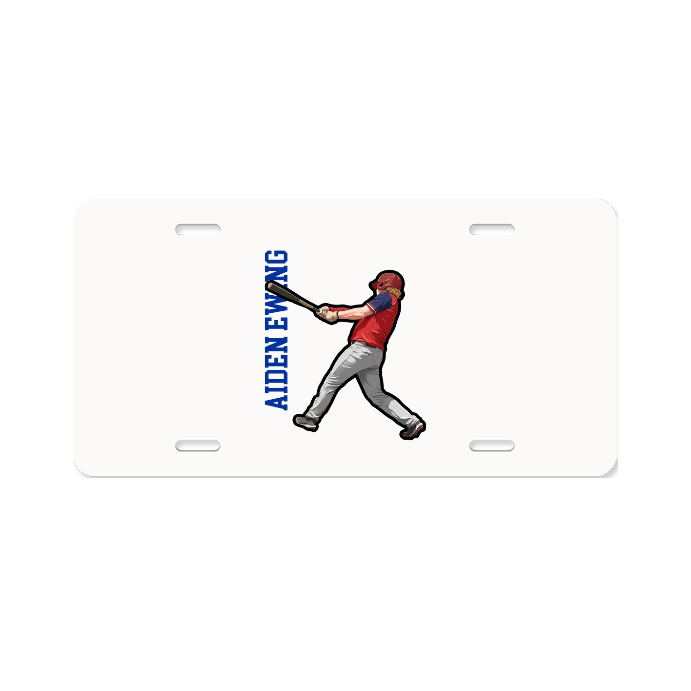 License Plate — Name Vertical in Classic