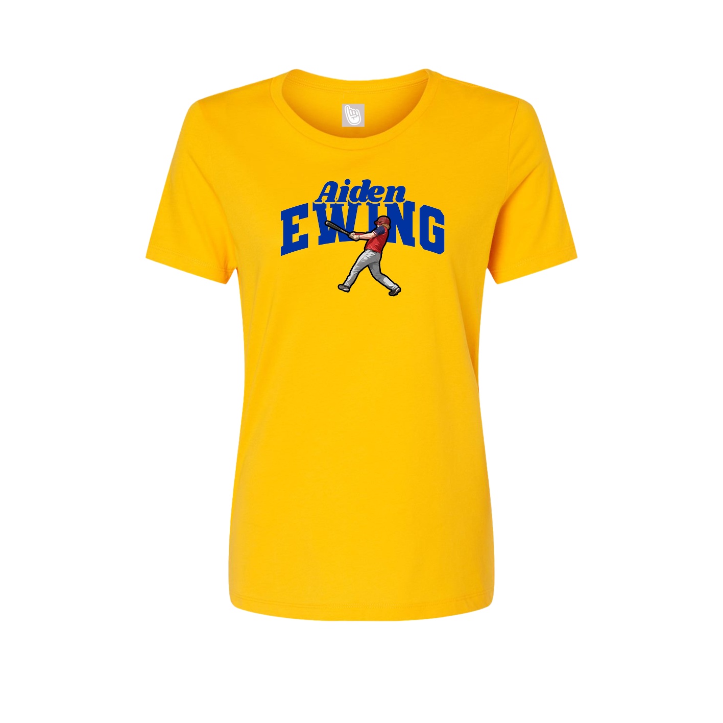 Fitted Women's Tee — Signature Arch in Gold