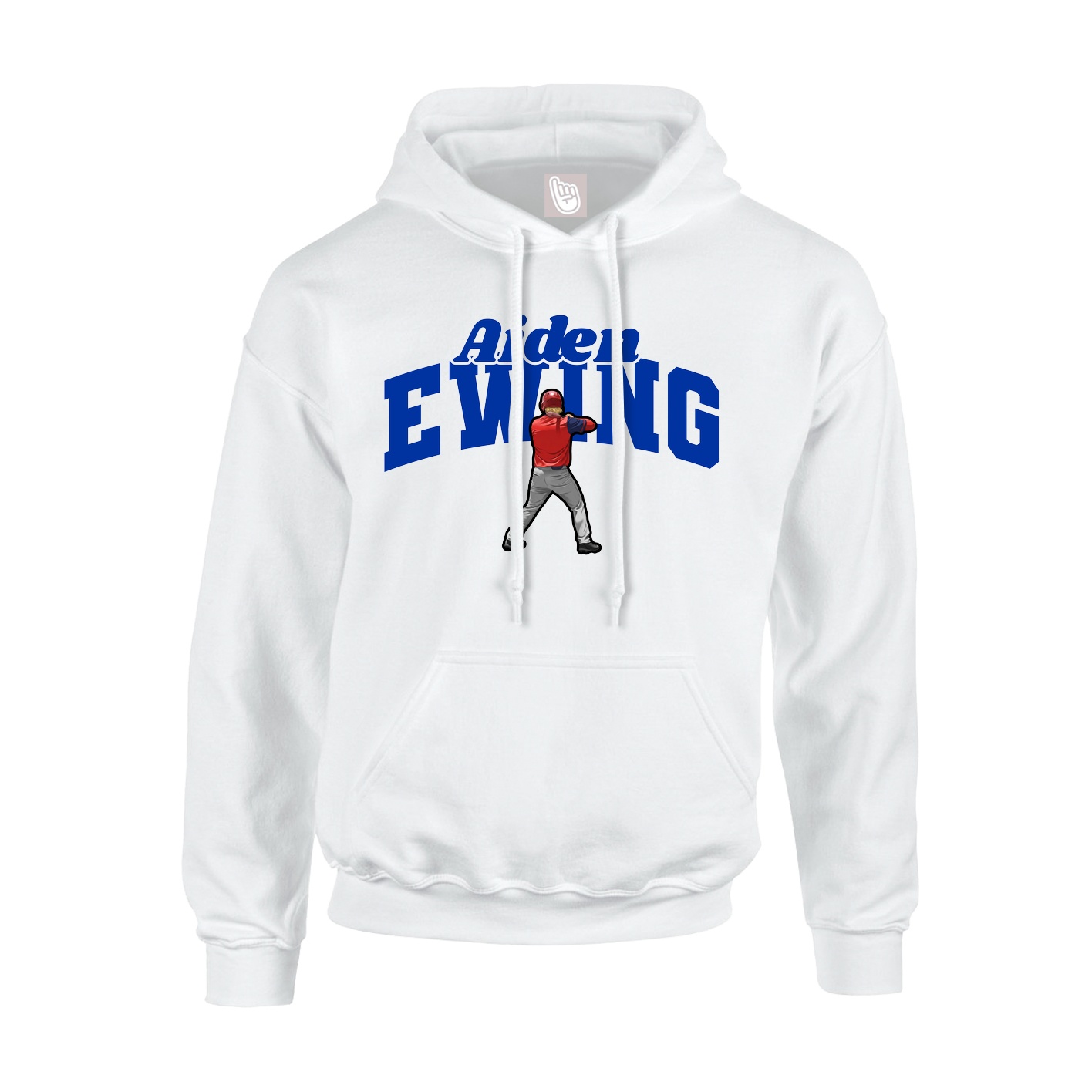 Youth Hoodie — Signature Arch in White