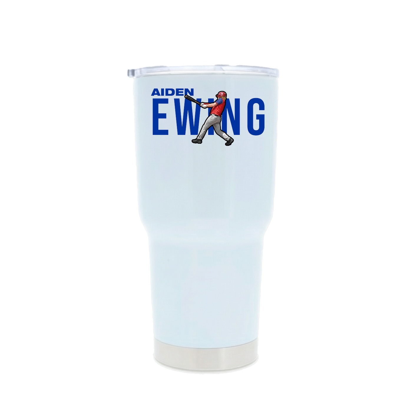 30oz Stainless Steel Tumbler — Player Name in White
