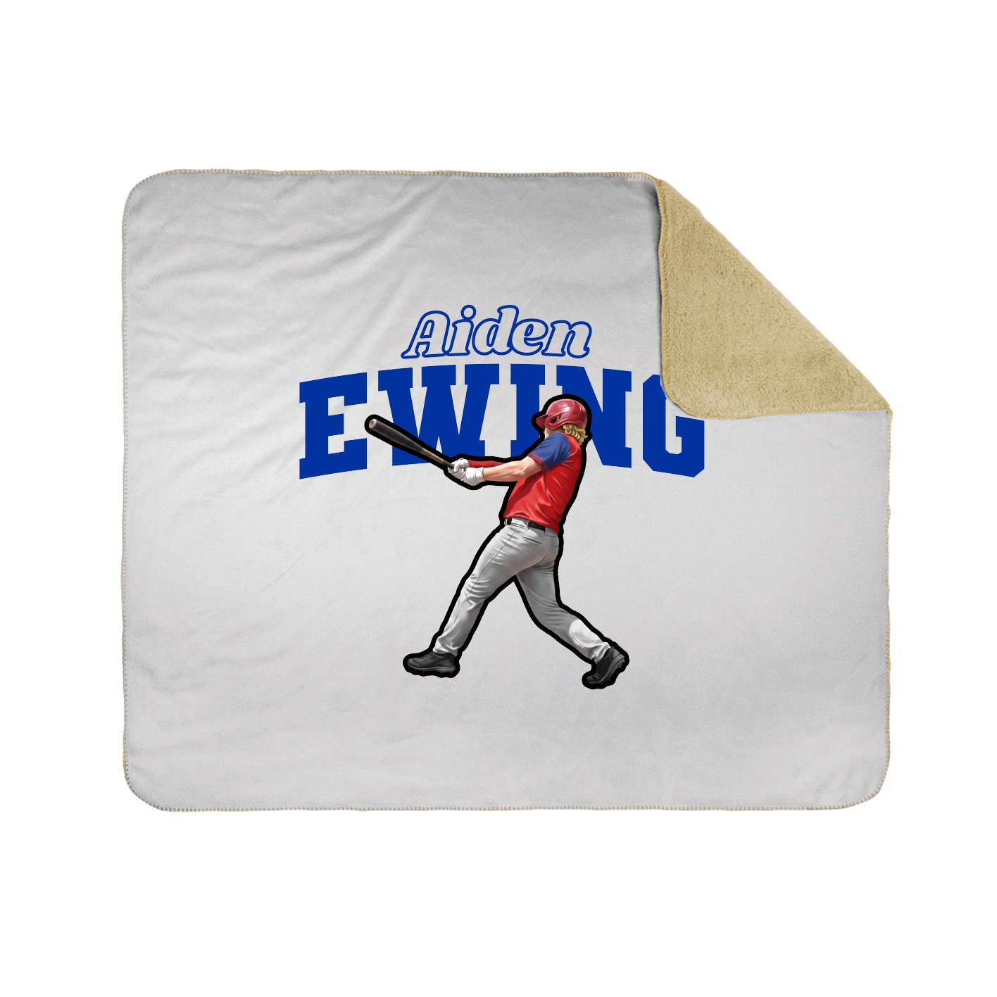 Throw Blanket — Name Arch in White