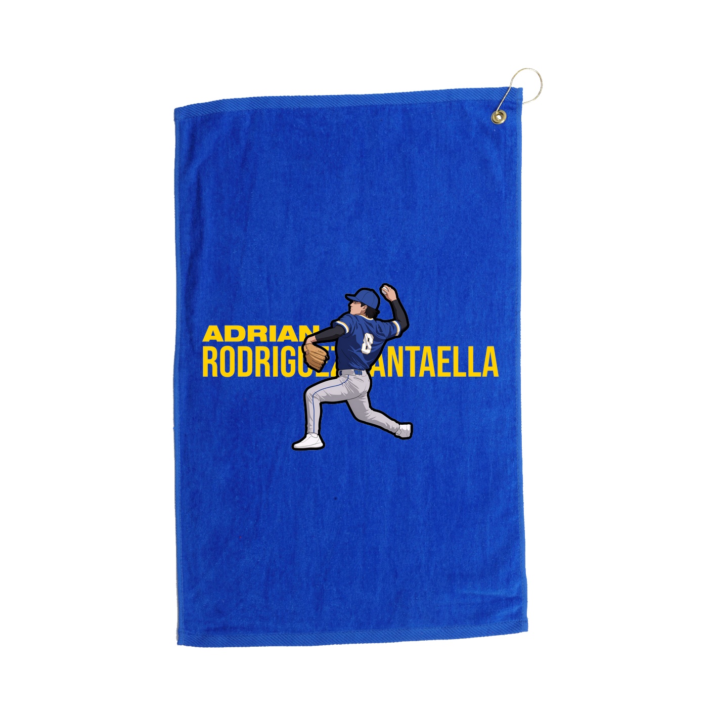 Golf Towel — Player Name in Royal