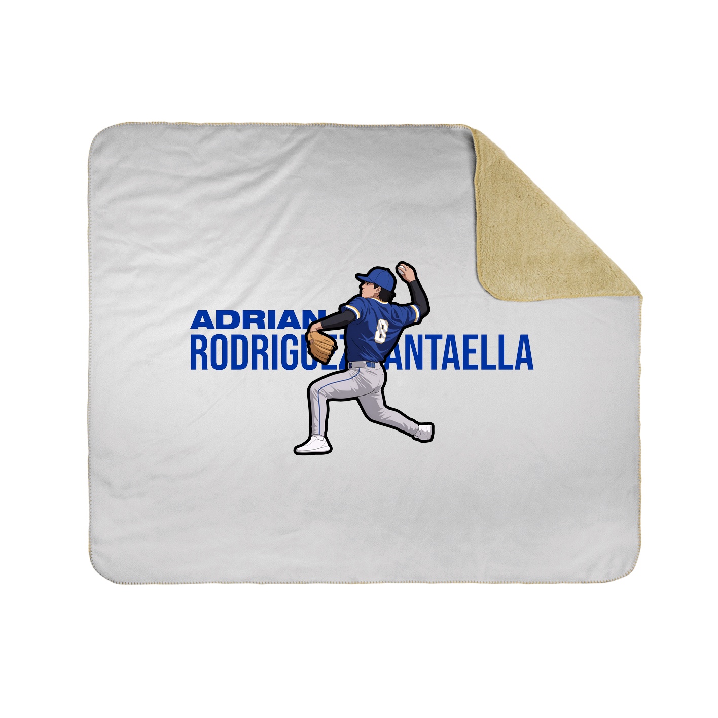 Throw Blanket — Player Name in White