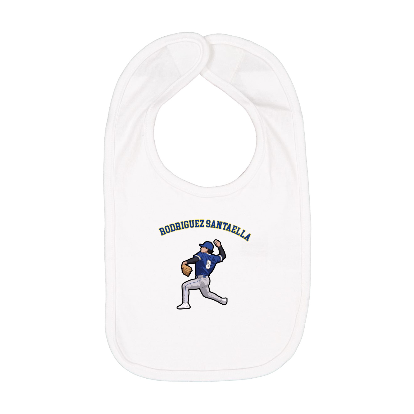 Infant Bib — Shirsey Arch in White