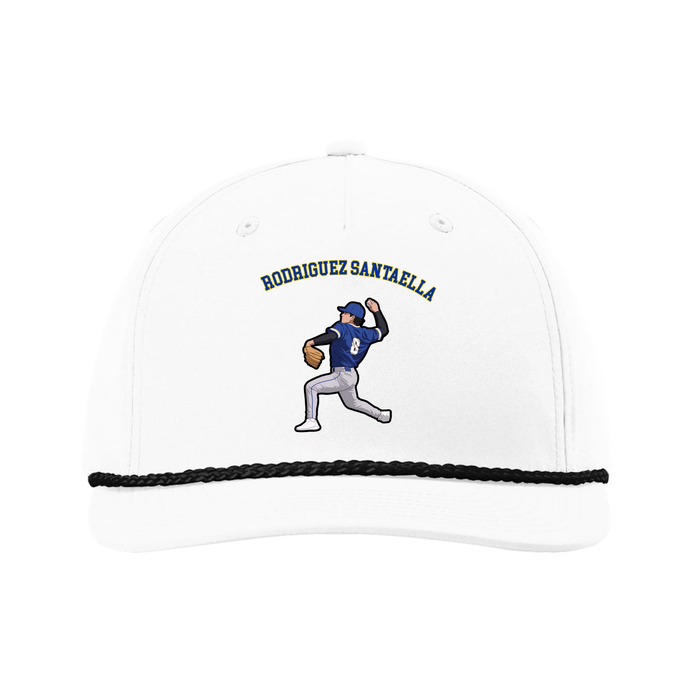 Five-Panel Classic Rope Cap — Shirsey Arch in White